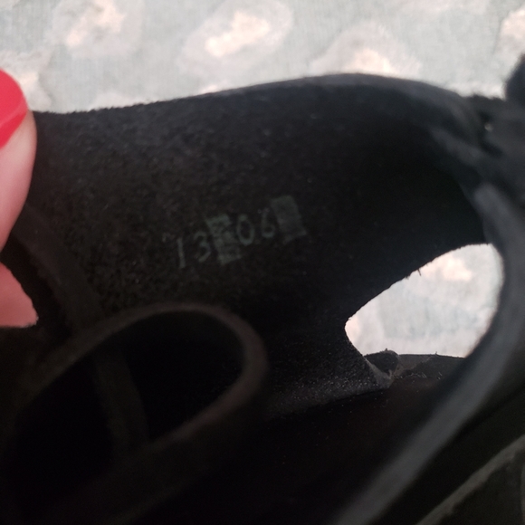 Black Lace Up Renaissance Gladiator Sandals Suede Leather - Picture 7 of 7